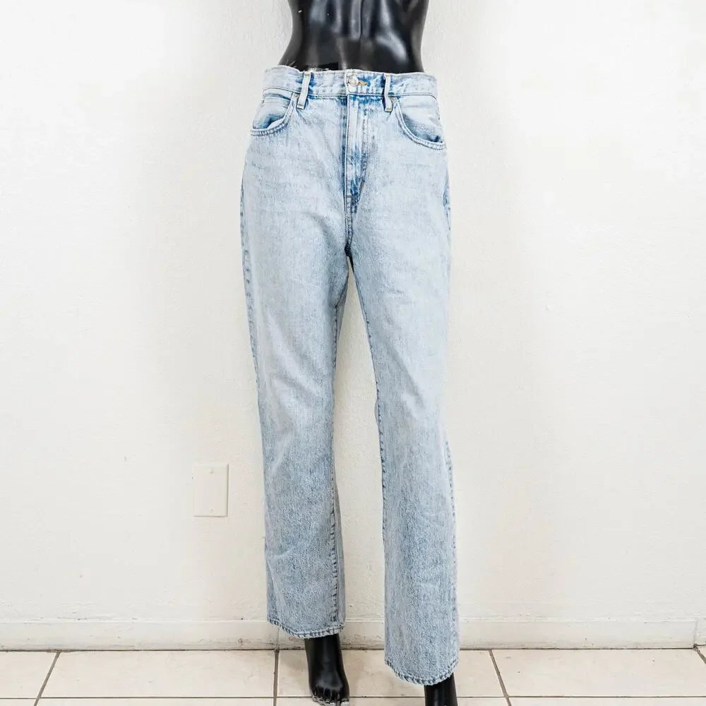 SLVRLAKE London High Rise Straight leg jeans Light blue wash size 28